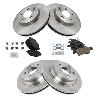 TRQ® - Front and Rear Disc Brake Kit with Ceramic Pads