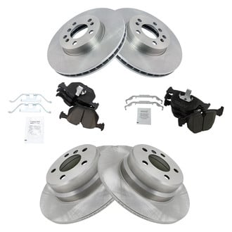 TRQ® - Front and Rear Disc Brake Kit with Ceramic Pads