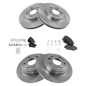 TRQ® - Disc Brake Kit with Semi-Metallic Pads