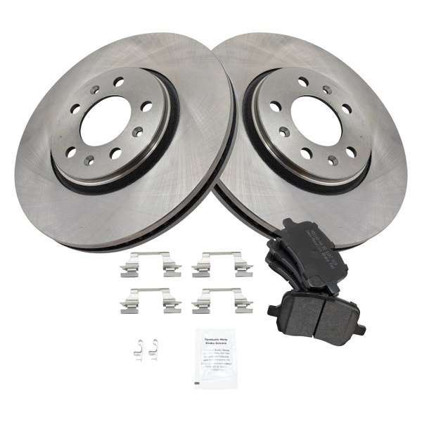 TRQ® - Front Disc Brake Kit with Semi-Metallic Pads