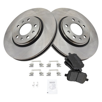 TRQ® - Disc Brake Kit with Semi-Metallic Pads