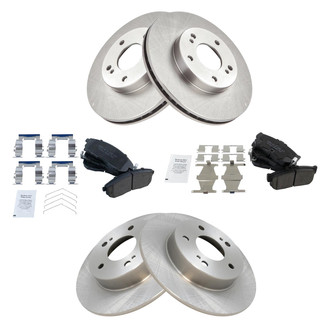 TRQ® - Front and Rear Disc Brake Kit with Ceramic Pads