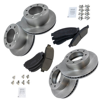 TRQ® - Front and Rear Disc Brake Kit with Ceramic Pads