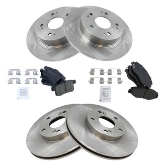 TRQ® - Front and Rear Disc Brake Kit with Ceramic Pads