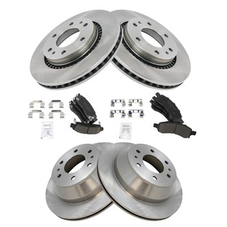 TRQ® - Front and Rear Disc Brake Kit with Ceramic Pads