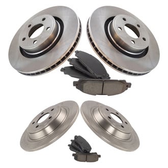 TRQ® - Front and Rear Disc Brake Kit with Ceramic Pads