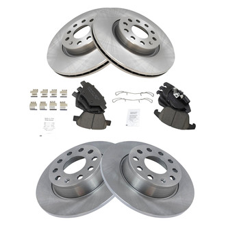TRQ® - Front and Rear Disc Brake Kit with Ceramic Pads