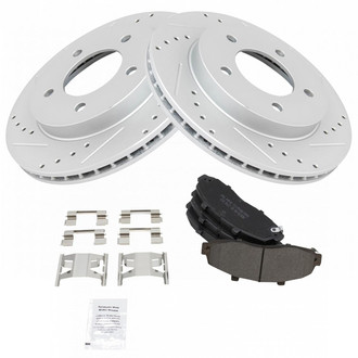 TRQ® - Performance Semi-Metallic Front Brake Kit