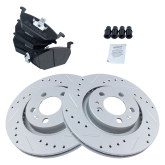 TRQ® - Performance Semi-Metallic Front Brake Kit
