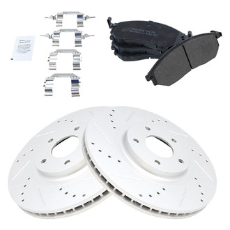 TRQ® - Performance Semi-Metallic Front Brake Kit