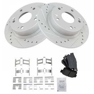 TRQ® - Performance Semi-Metallic Rear Brake Kit