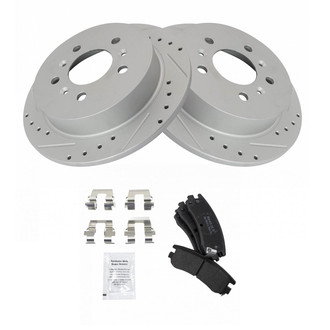 TRQ® - Performance Semi-Metallic Rear Brake Kit
