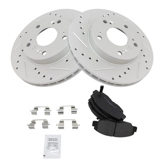 TRQ® - Performance Semi-Metallic Front Brake Kit