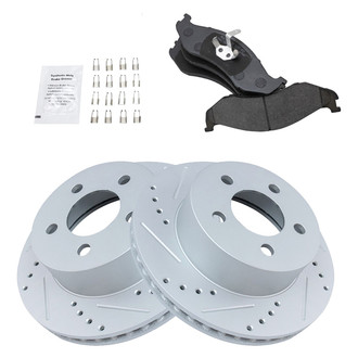 TRQ® - Performance Semi-Metallic Front Brake Kit