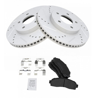 TRQ® - Performance Semi-Metallic Front Brake Kit