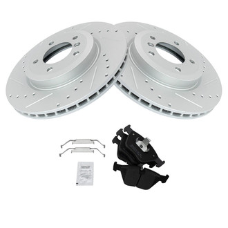 TRQ® - Performance Semi-Metallic Front Brake Kit