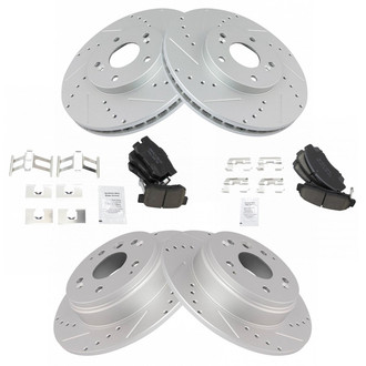 TRQ® - Performance Ceramic Front and Rear Brake Kit