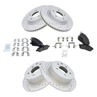 TRQ® - Performance Ceramic Front and Rear Brake Kit