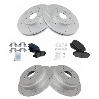 TRQ® - Performance Ceramic Front and Rear Brake Kit