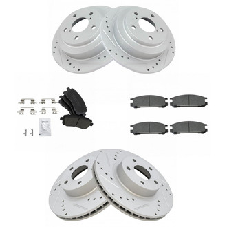 TRQ® - Performance Ceramic Front and Rear Brake Kit