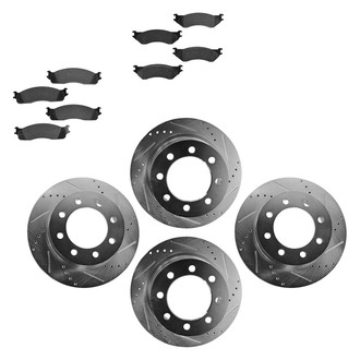 TRQ® - Performance Semi-Metallic Front and Rear Brake Kit