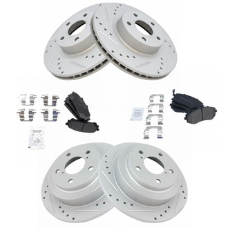 TRQ® - Performance Semi-Metallic Brake Kit