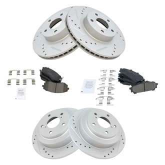 TRQ® - Performance Ceramic Front and Rear Brake Kit