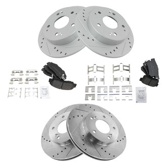 TRQ® - Performance Semi-Metallic Front and Rear Brake Kit
