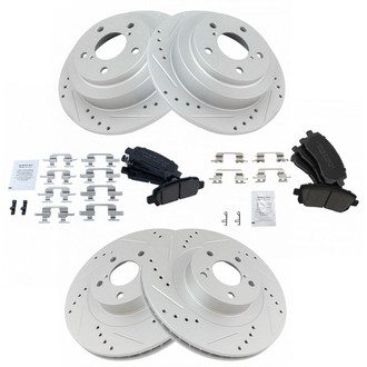 TRQ® - Performance Ceramic Front and Rear Brake Kit