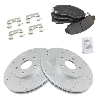 TRQ® - Performance Semi-Metallic Front Brake Kit