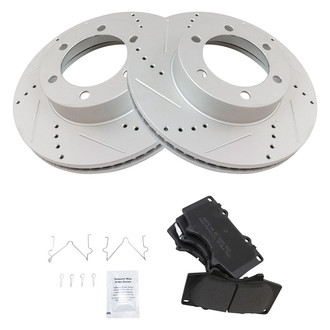 TRQ® - Performance Semi-Metallic Front Brake Kit