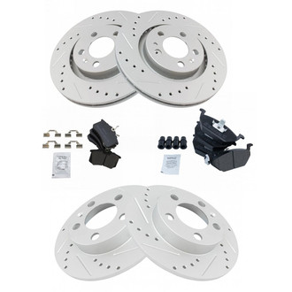 TRQ® - Performance Semi-Metallic Front and Rear Brake Kit