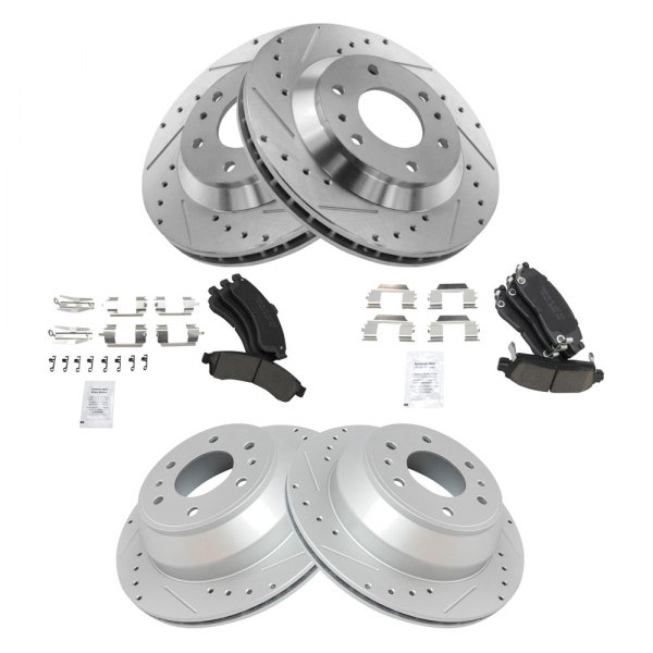 TRQ® - Performance Ceramic Front and Rear Brake Kit