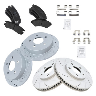 TRQ® - Performance Semi-Metallic Brake Kit