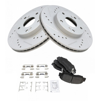 TRQ® - Performance Semi-Metallic Front Brake Kit