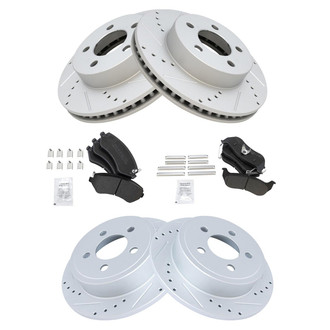 TRQ® - Performance Semi-Metallic Front and Rear Brake Kit