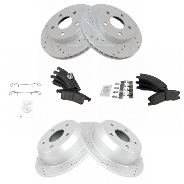 TRQ® - Performance Ceramic Front and Rear Brake Kit