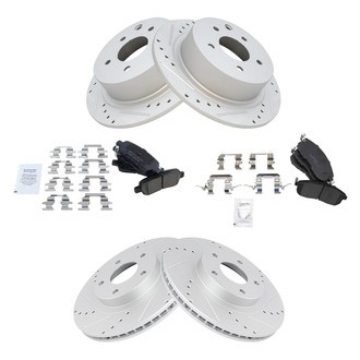 TRQ® - Performance Ceramic Front and Rear Brake Kit