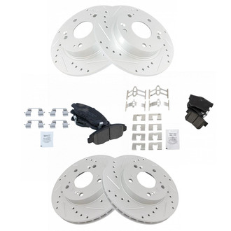 TRQ® - Performance Ceramic Front and Rear Brake Kit