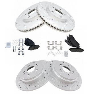 TRQ® - Performance Ceramic Front and Rear Brake Kit