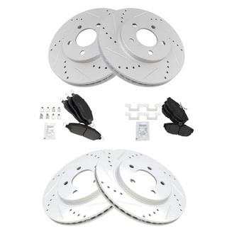 TRQ® - Performance Semi-Metallic Front and Rear Brake Kit