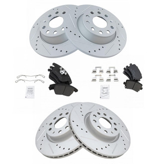 TRQ® - Performance Semi-Metallic Brake Kit