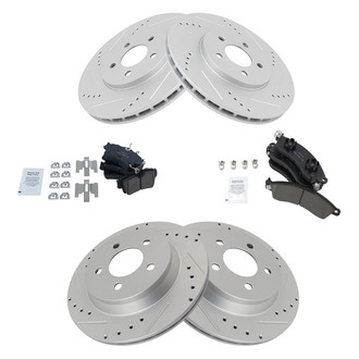 TRQ® - Performance Ceramic Front and Rear Brake Kit