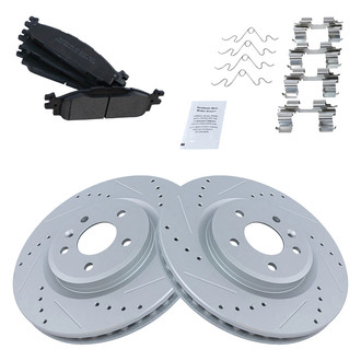 TRQ® - Performance Semi-Metallic Front Brake Kit