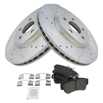 TRQ® - Performance Semi-Metallic Front Brake Kit