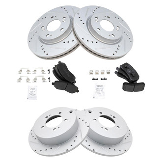 TRQ® - Performance Semi-Metallic Front and Rear Brake Kit