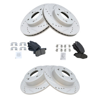 TRQ® - Performance Ceramic Front and Rear Brake Kit