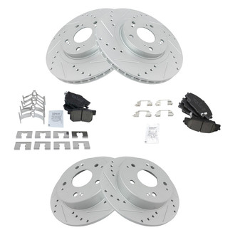 TRQ® - Performance Ceramic Front and Rear Brake Kit
