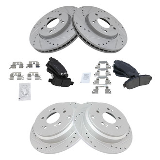 TRQ® - Performance Ceramic Front and Rear Brake Kit