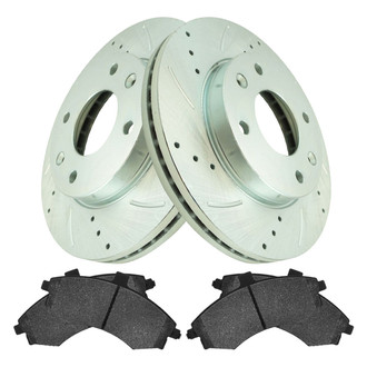 TRQ® - Performance Semi-Metallic Front Brake Kit